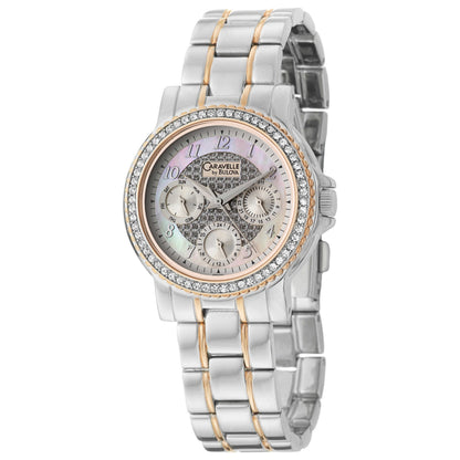 Front view of Caravelle Crystal Women's Quartz Watch 45N000