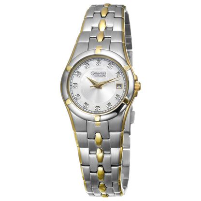 Front view of Caravelle Diamond Women's Quartz Watch 45P100
