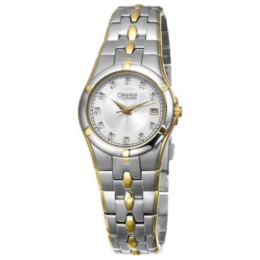 Front view of Caravelle Diamond Women's Quartz Watch 45P100