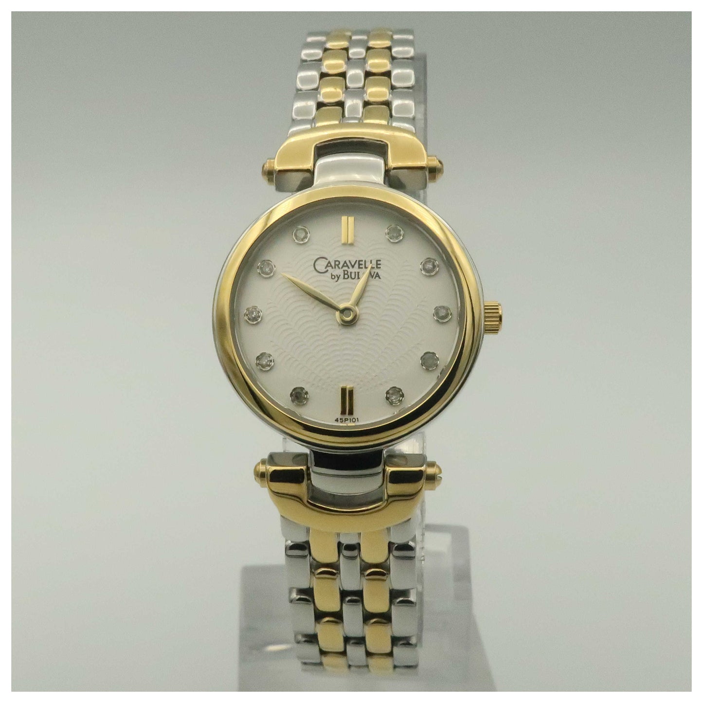 Front view of Caravelle Diamond Women's Quartz Watch 45P101-SD
