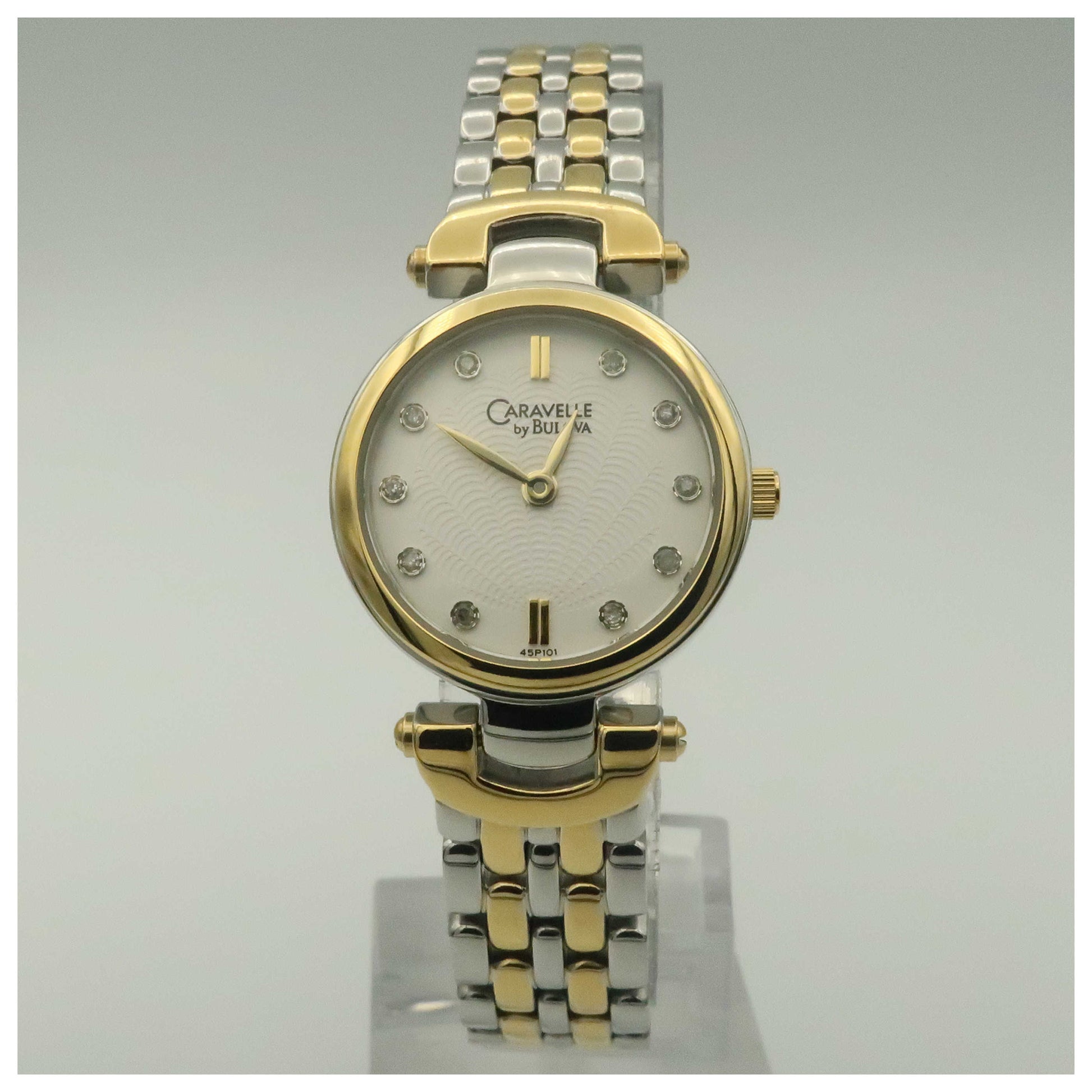 Front view of Caravelle Diamond Women's Quartz Watch 45P101-SD