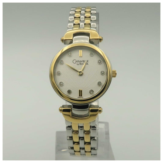 Front view of Caravelle Diamond Women's Quartz Watch 45P101-SD