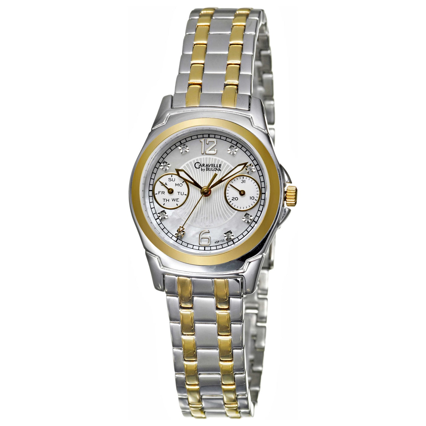 Front view of Caravelle Diamond Women's Quartz Watch 45P102