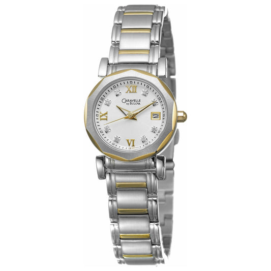 Front view of Caravelle Diamond Women's Quartz Watch 45P104