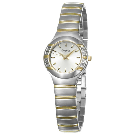 Front view of Caravelle Diamond Women's Quartz Watch 45R001
