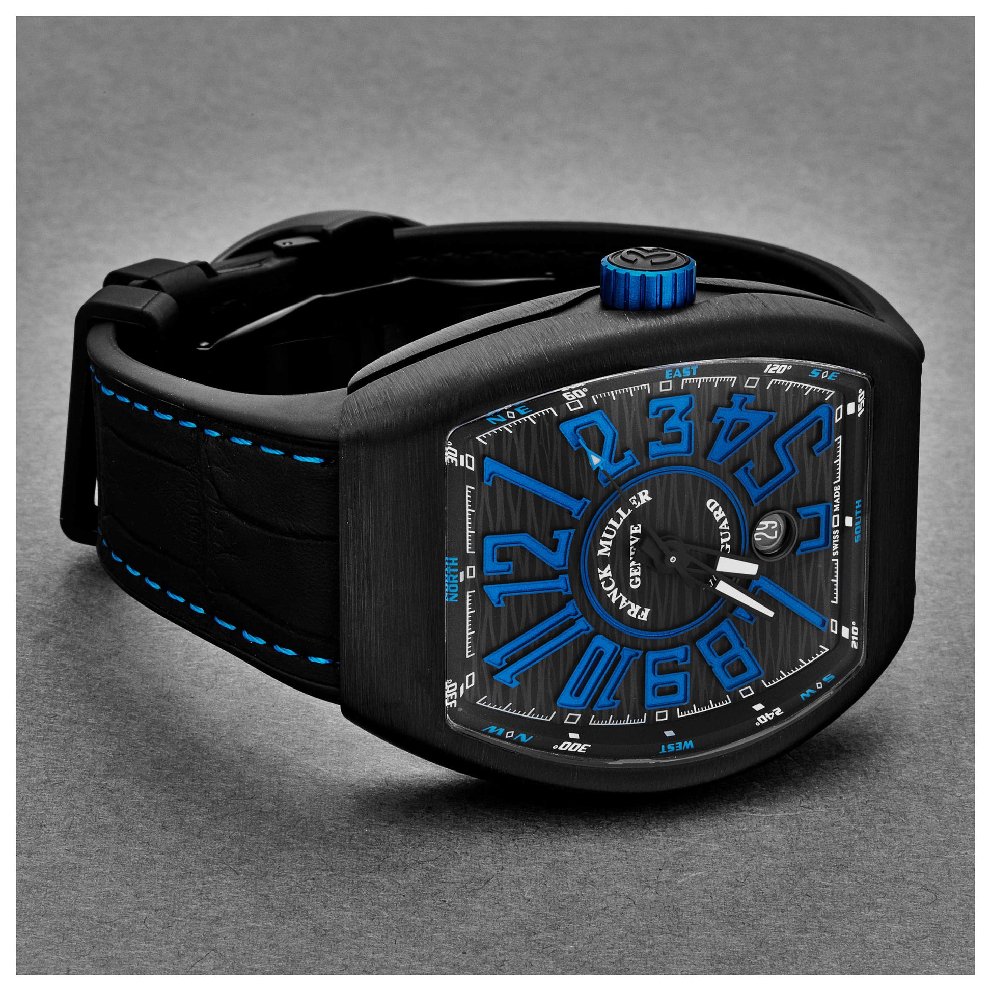 Franck Muller Vanguard Men's Automatic Watch 45SCBLKBLKBLU - Image #4