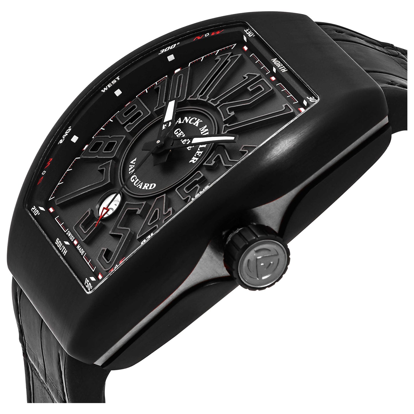 Back view of Franck Muller Vanguard Men's Automatic Watch 45SCBLKBLKSIL