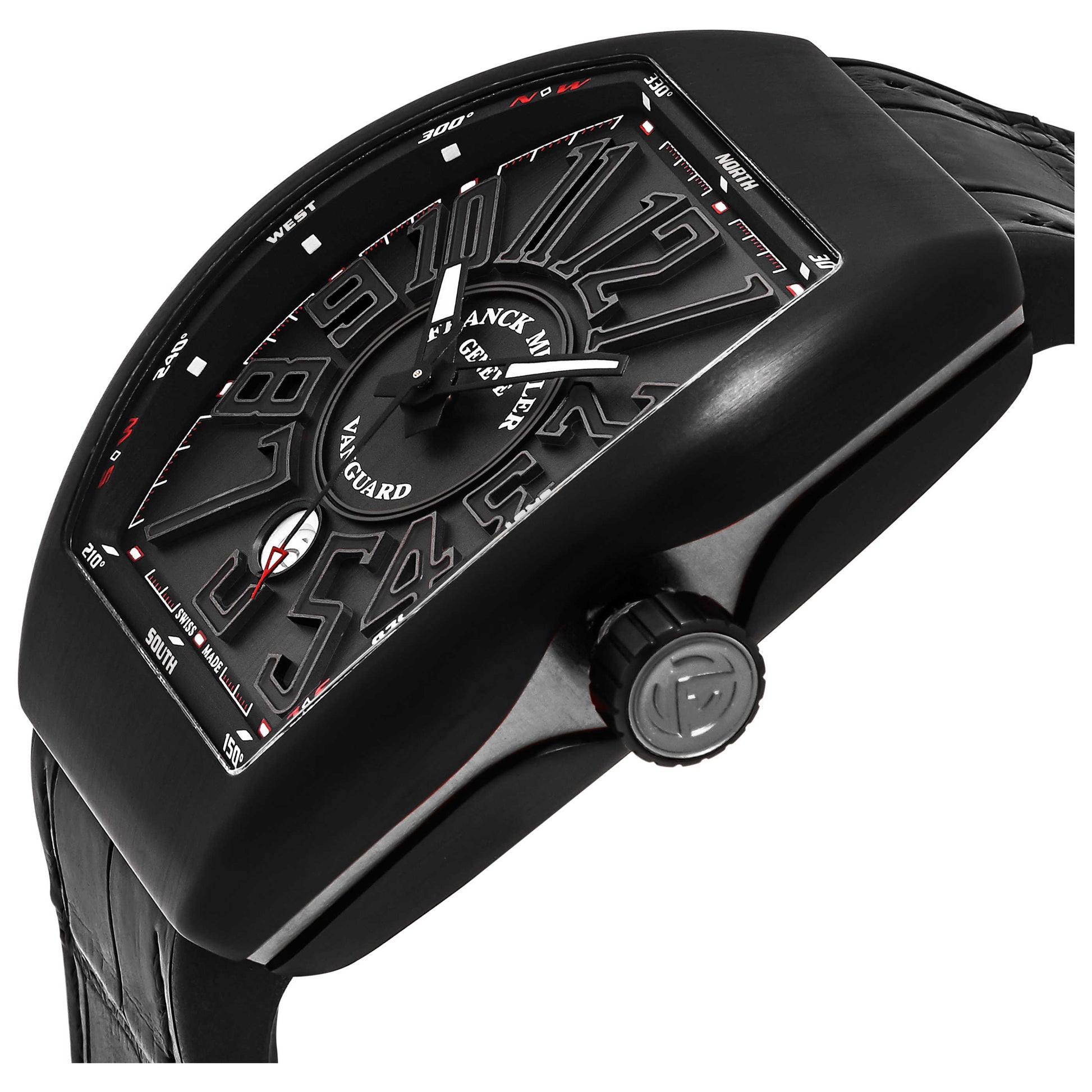 Back view of Franck Muller Vanguard Men's Automatic Watch 45SCBLKBLKSIL