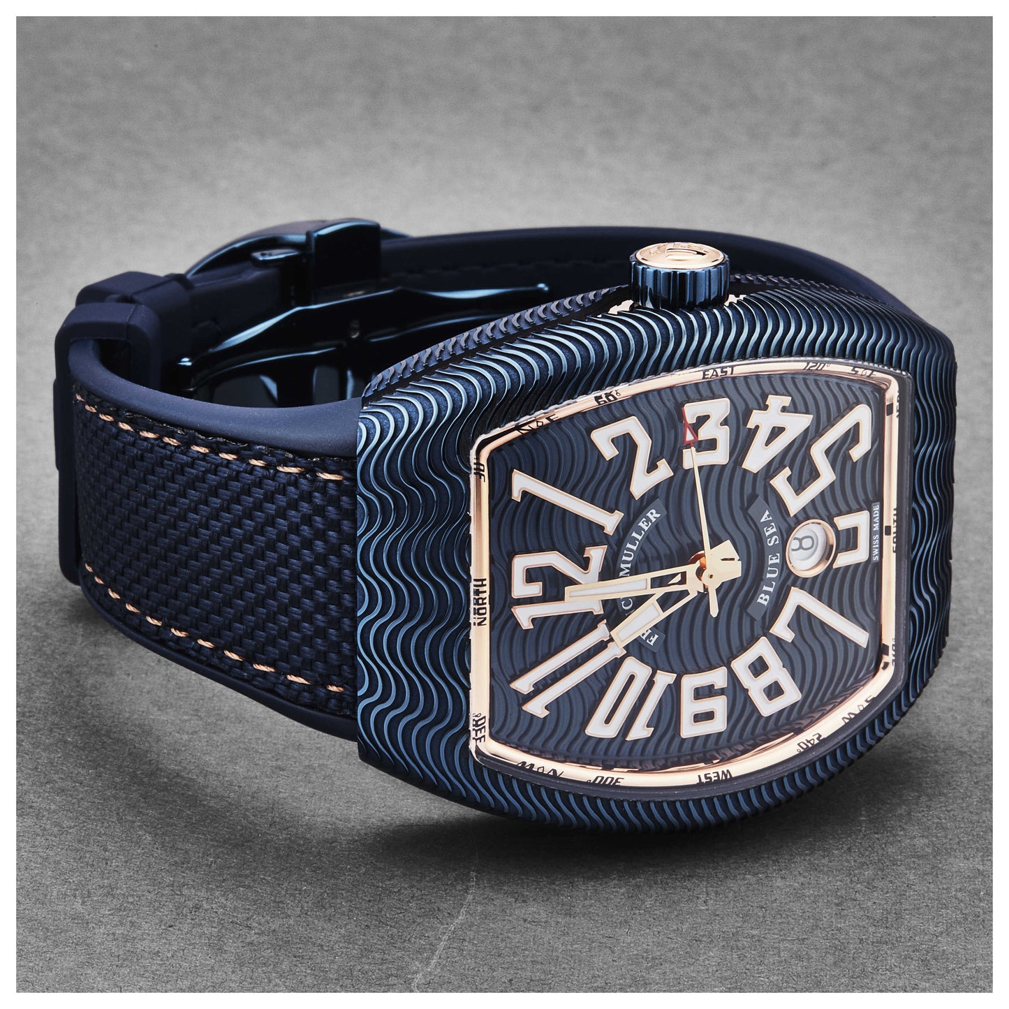Franck Muller Vanguard Blue Sea Men's Automatic Watch 45SCBLUSEABLU - Image #5
