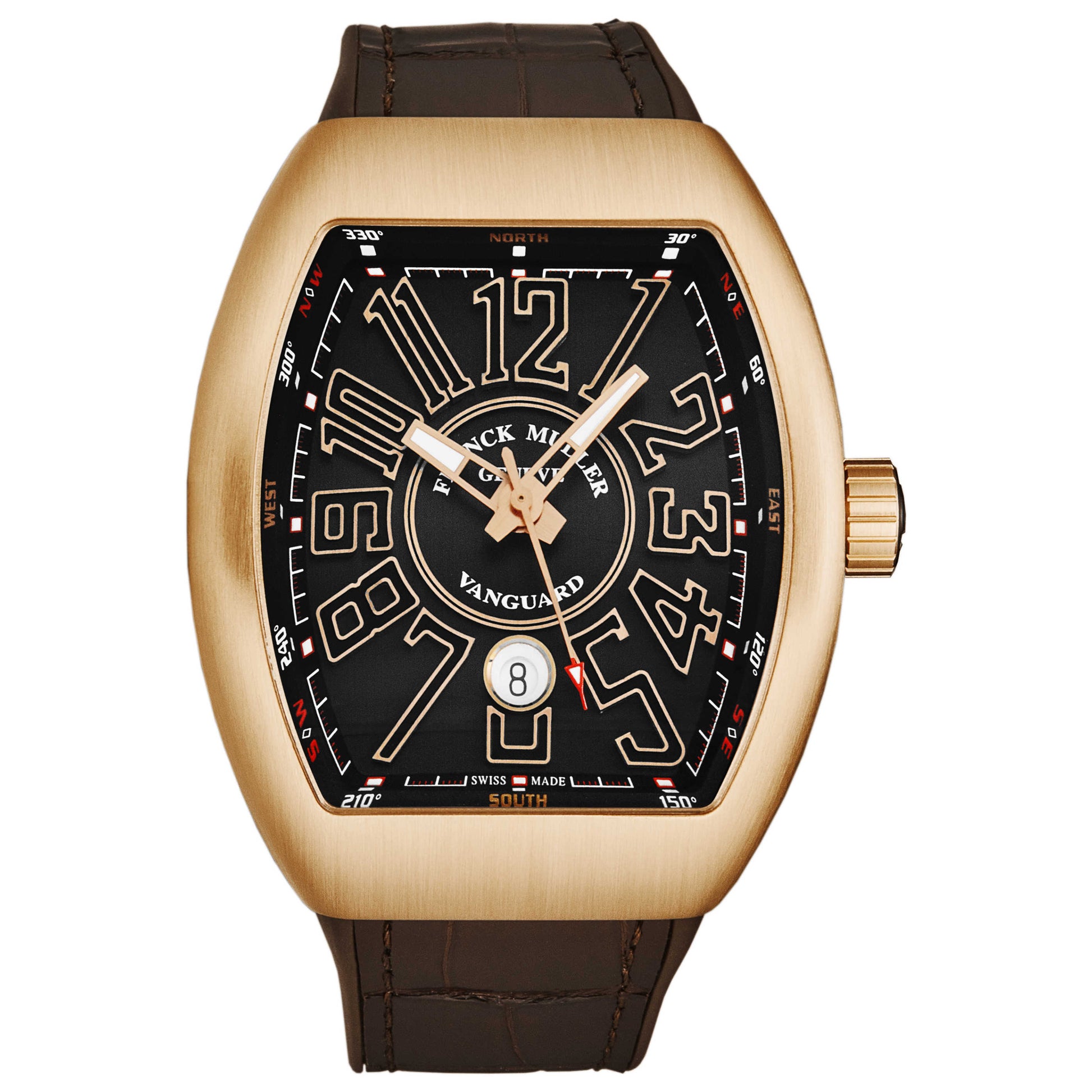 Front view of Franck Muller Vanguard Men's Automatic Watch 45SCGLDGRYGLD-1