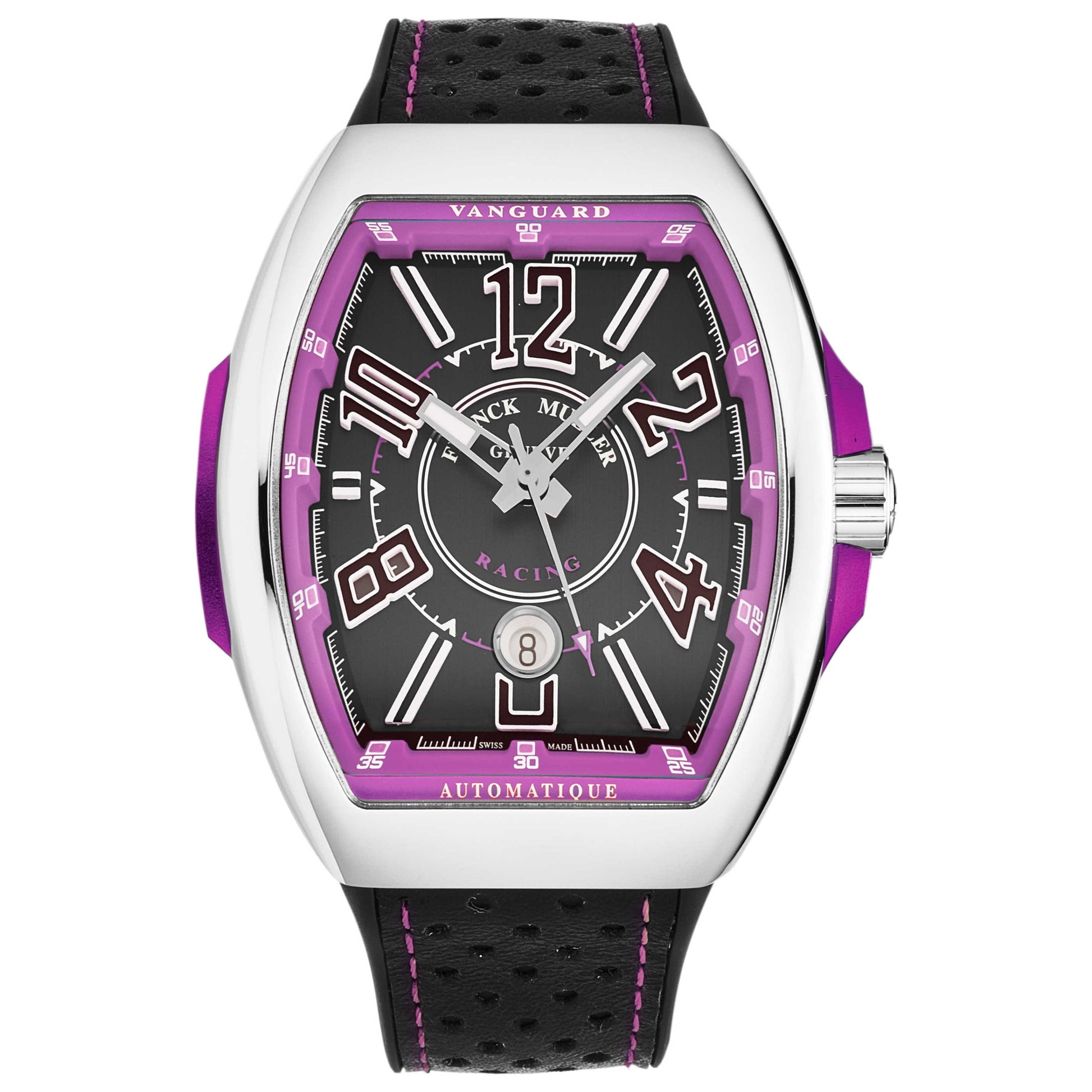 Front view of Franck Muller Vanguard Racing Men's Automatic Watch 45SCRACINGBLKPR