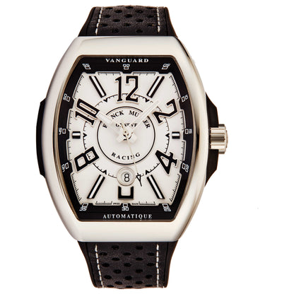 Front view of Franck Muller Vanguard Racing Men's Automatic Watch 45SCRACINGWHT