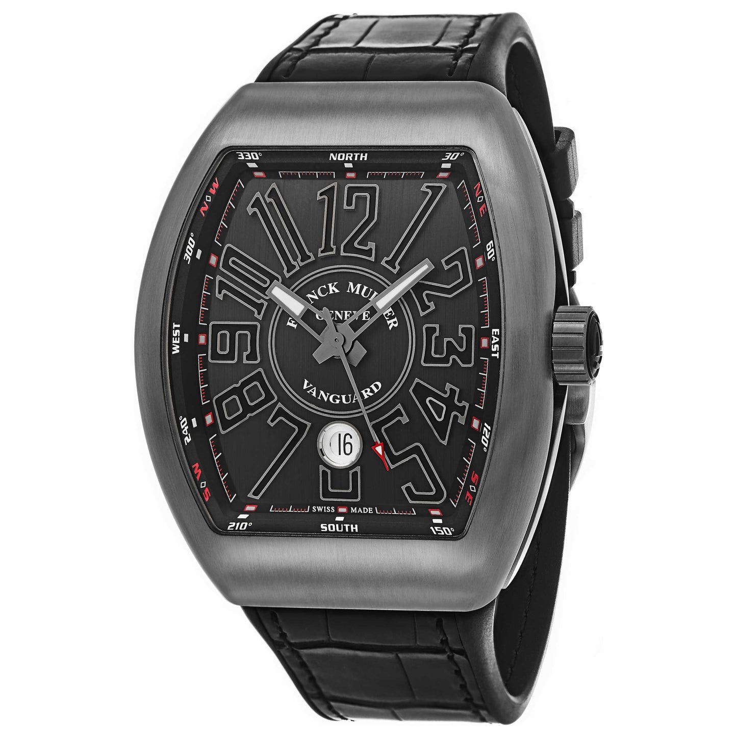 Front view of Franck Muller Vanguard Men's Automatic Watch 45SCTTBRNRBLKWH