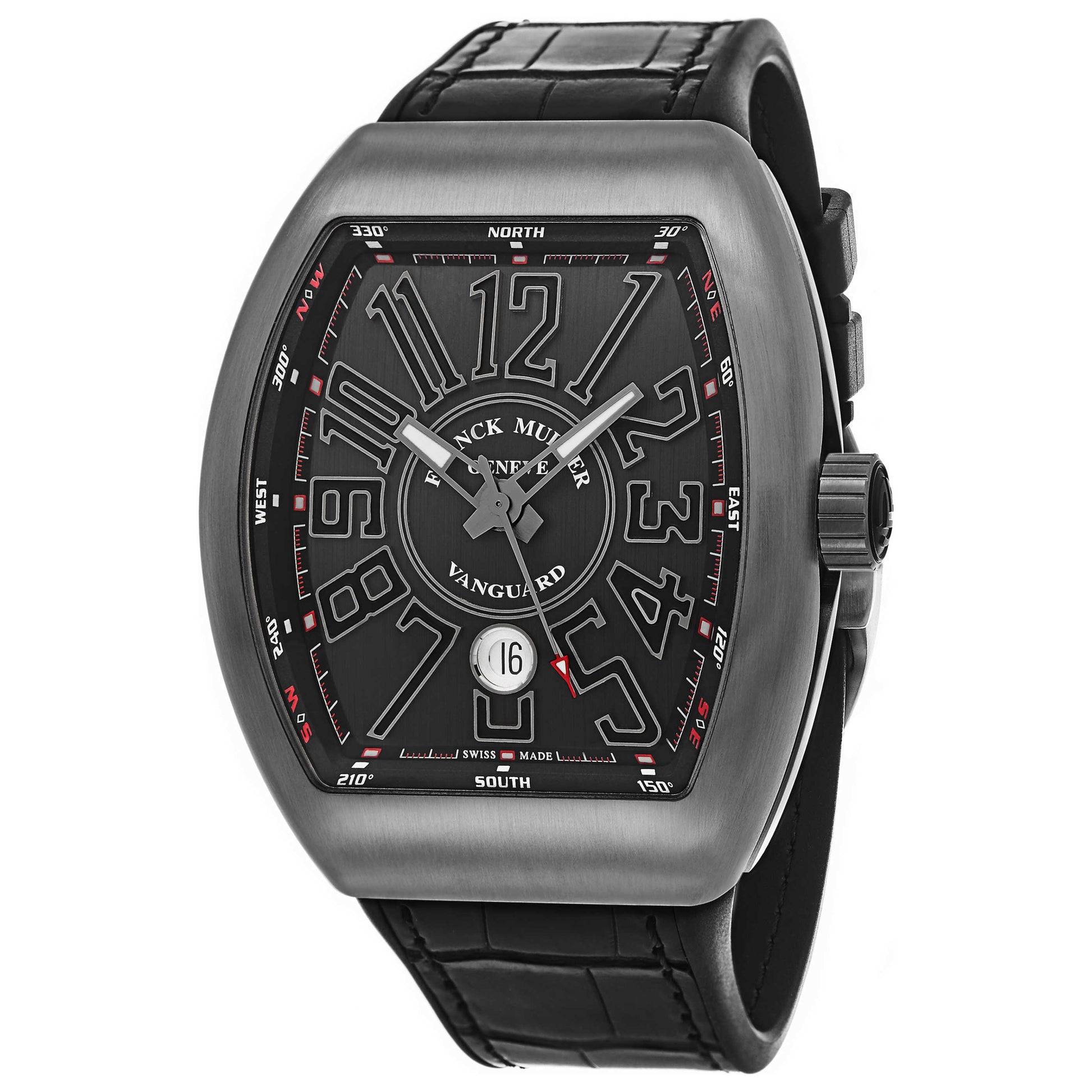 Front view of Franck Muller Vanguard Men's Automatic Watch 45SCTTBRNRBLKWH