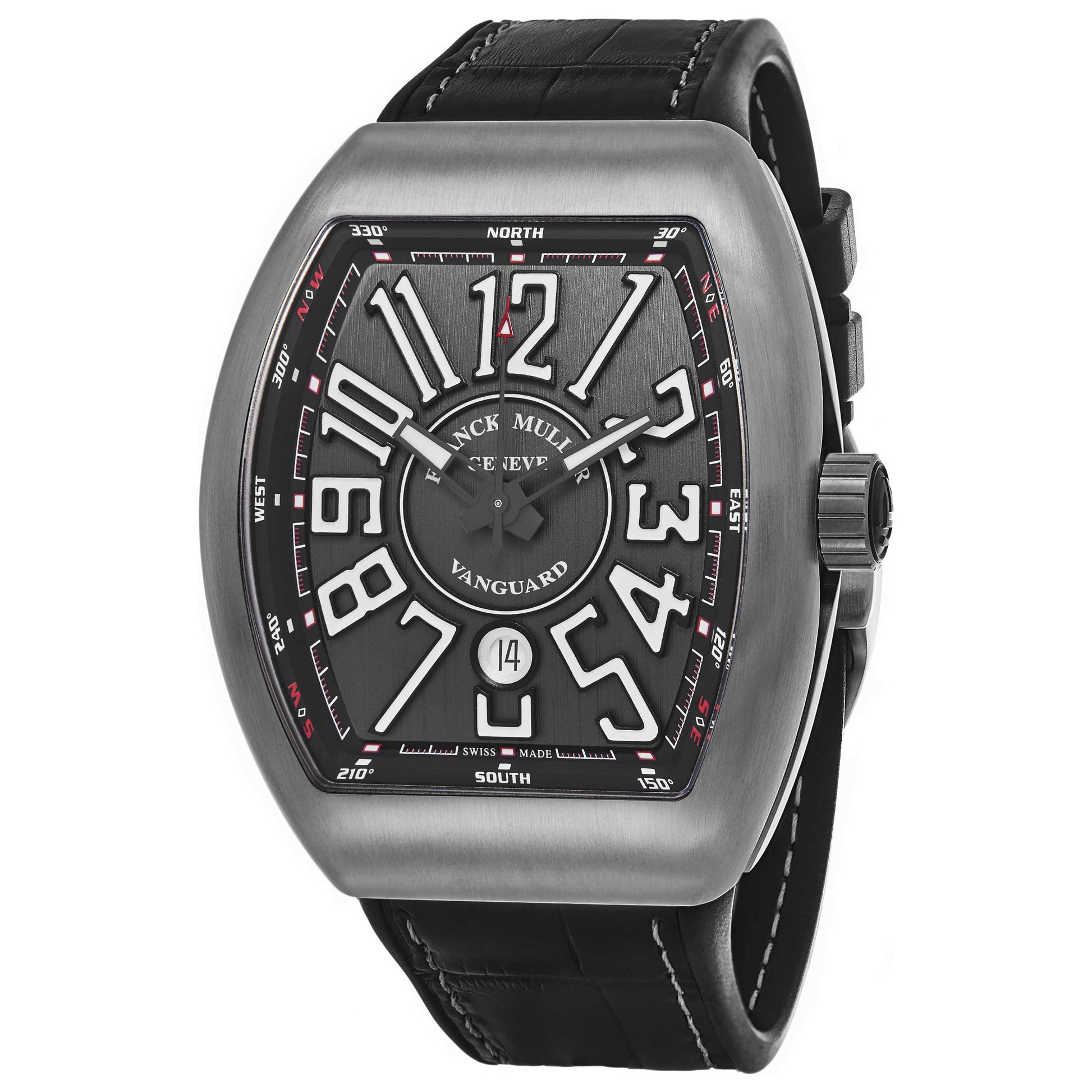 Front view of Franck Muller Vanguard Men's Automatic Watch 45SCTTBRNRGRYWH