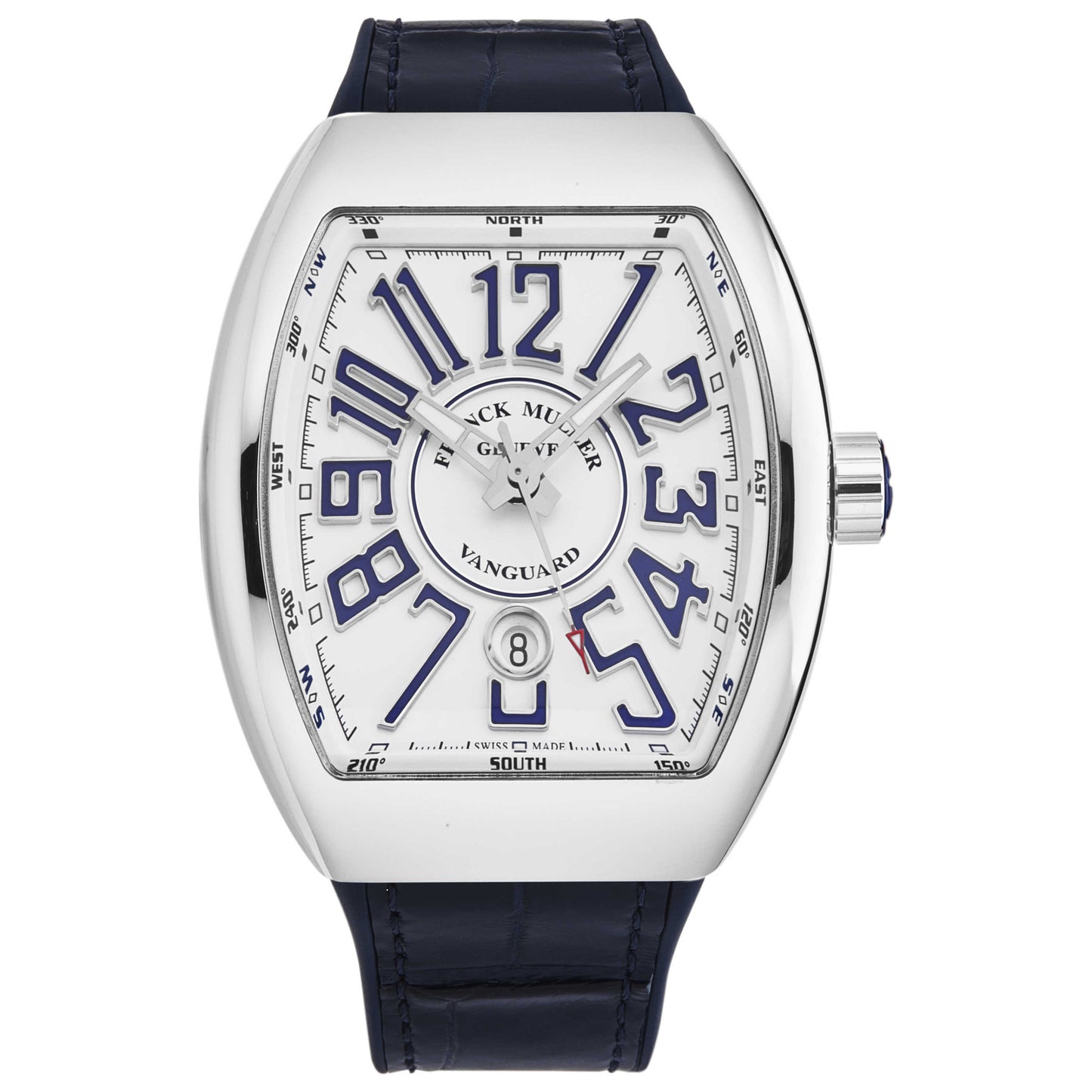 Front view of Franck Muller Vanguard Men's Automatic Watch 45SCWHTWHTBLU-1