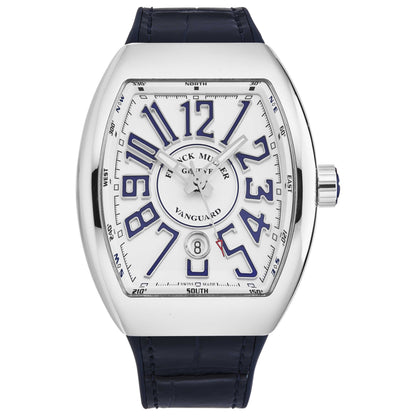 Front view of Franck Muller Vanguard Men's Automatic Watch 45SCWHTWHTBLU-1