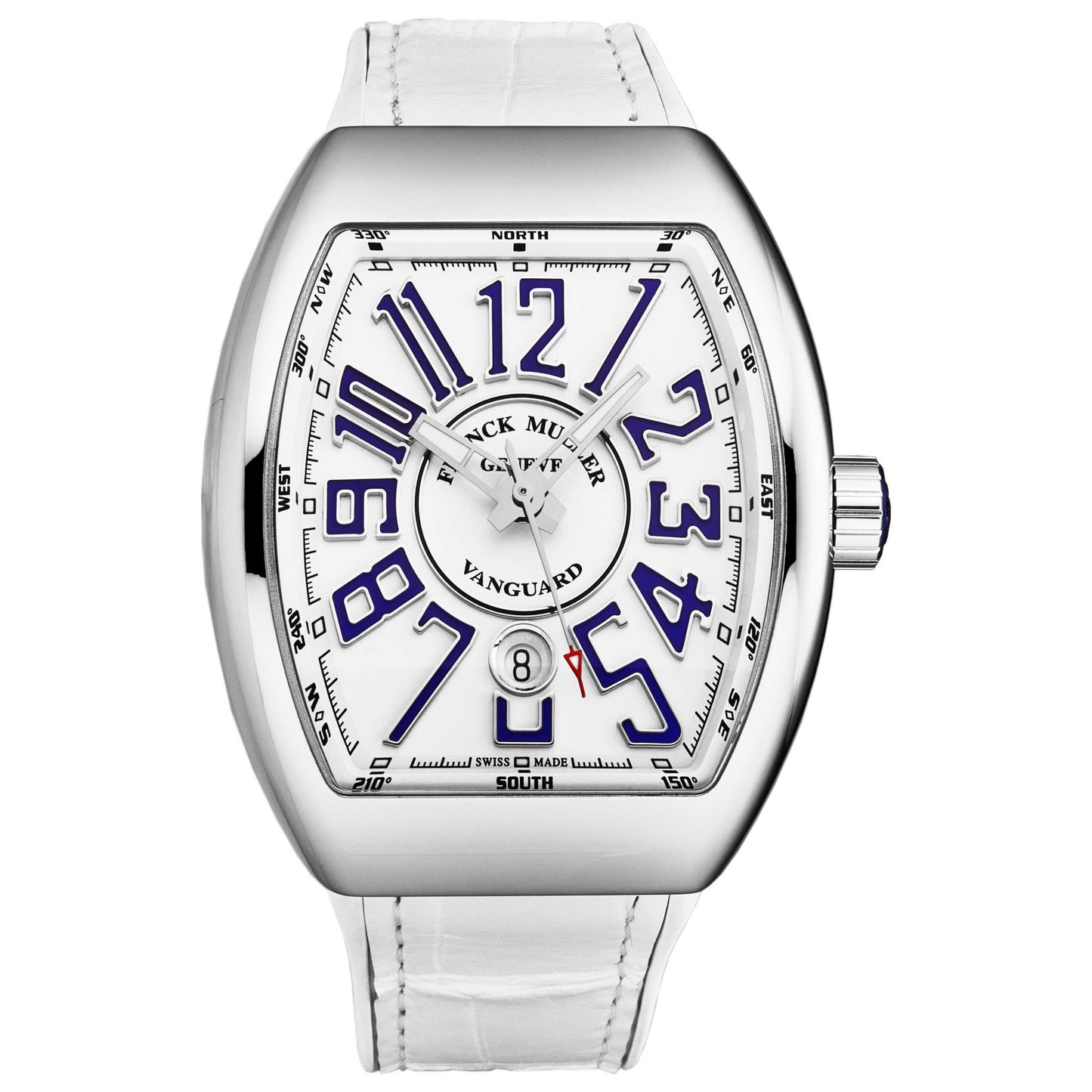 Front view of Franck Muller Vanguard Men's Automatic Watch 45SCWHTWHTBLU-4