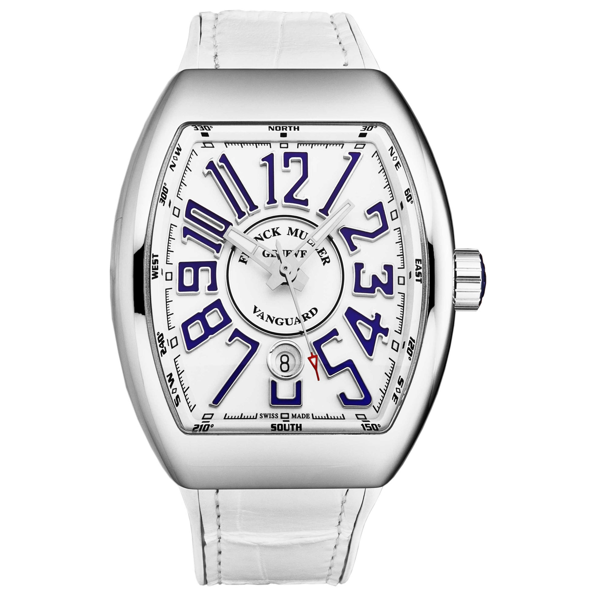 Front view of Franck Muller Vanguard Men's Automatic Watch 45SCWHTWHTBLU-4
