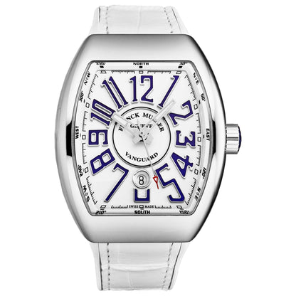 Front view of Franck Muller Vanguard Men's Automatic Watch 45SCWHTWHTBLU-4