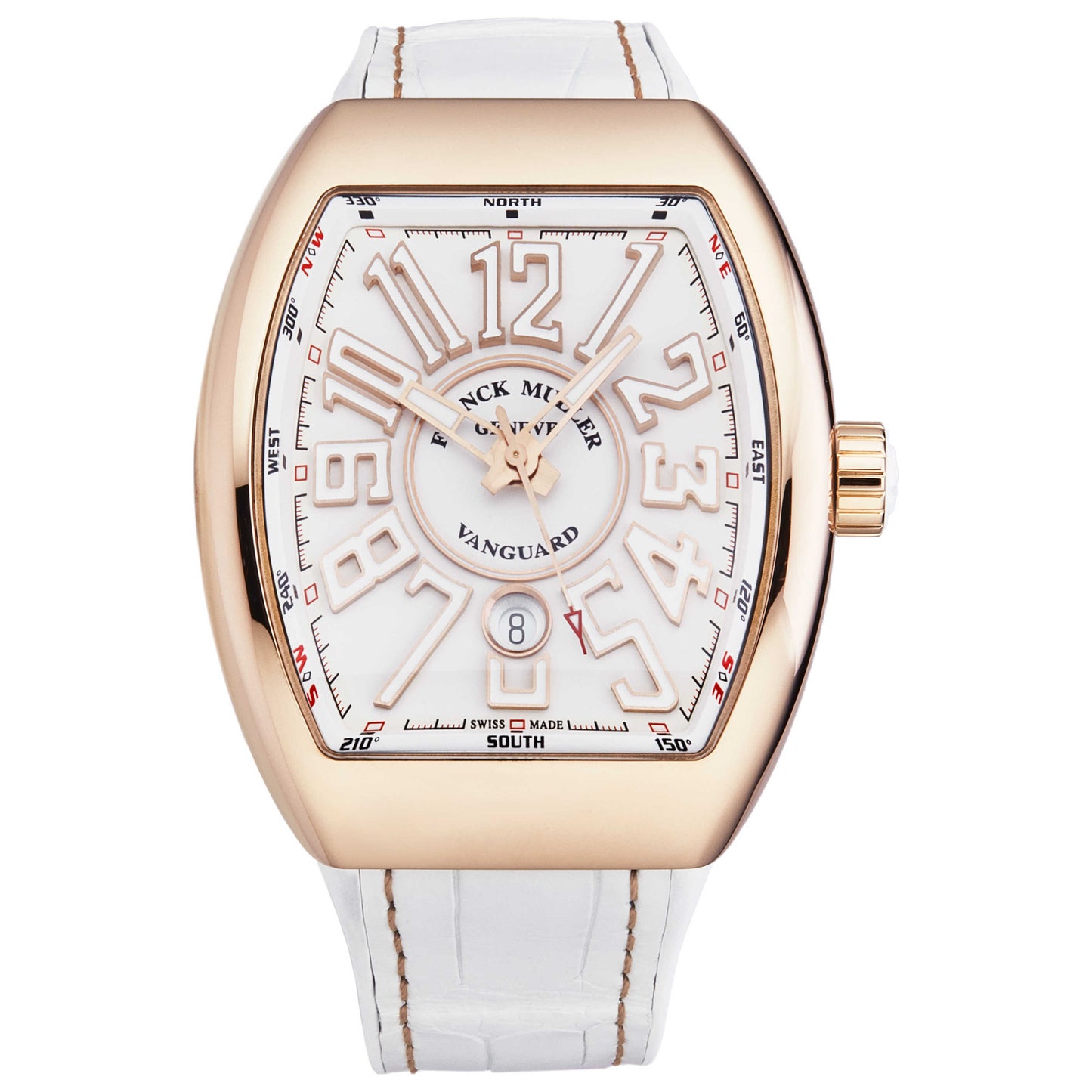 Front view of Franck Muller Vanguard Men's Automatic Watch 45SCWHTWHTGLDSN