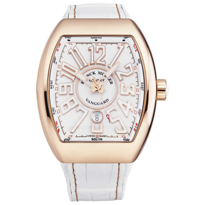 Front view of Franck Muller Vanguard Men's Automatic Watch 45SCWHTWHTGLDSN