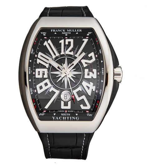 Front view of Franck Muller Vanguard Yachting Men's Automatic Watch 45SCYACHTBLK1
