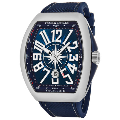 Front view of Franck Muller Vanguard YACHT Men's Automatic Watch 45SCYACHTBLU