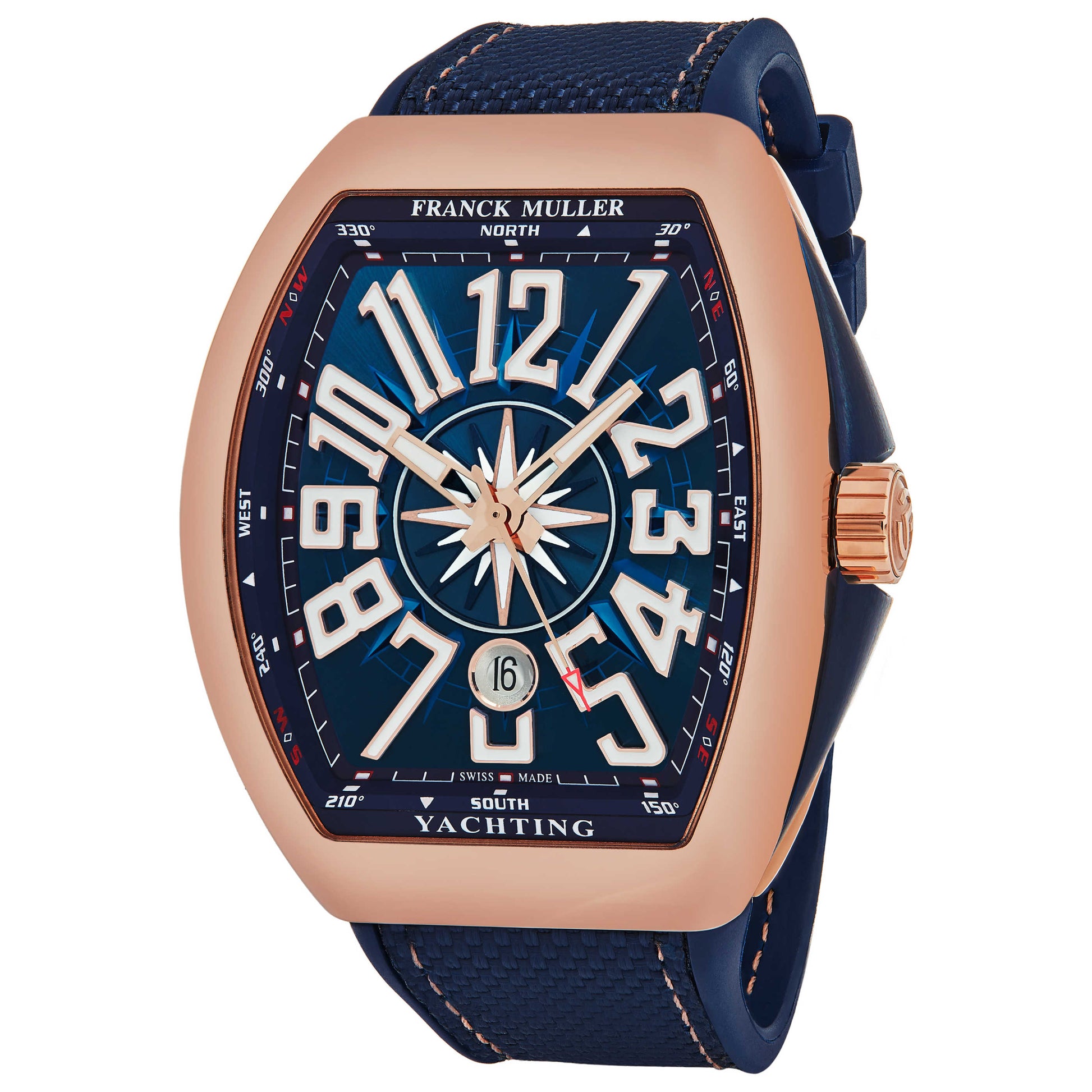 Front view of Franck Muller Vanguard YACHT Men's Automatic Watch 45SCYACHTGLD