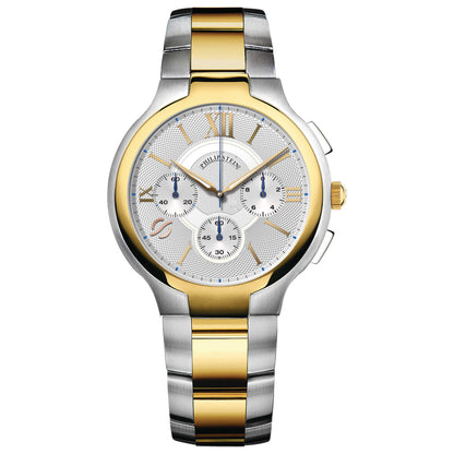 Front view of Philip Stein Round Unisex Quartz Watch 45TG-CRSILG-SSTG