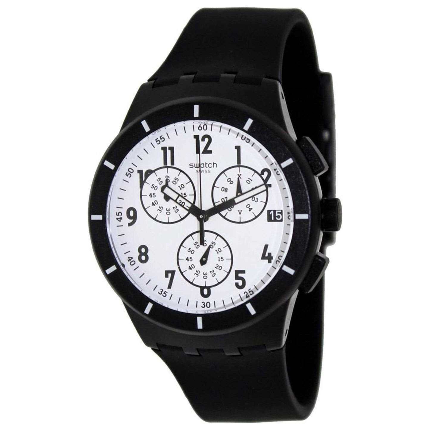 Front view of Swatch Casual Unisex Swiss Quartz (Battery-Powered) Watch 46369525903