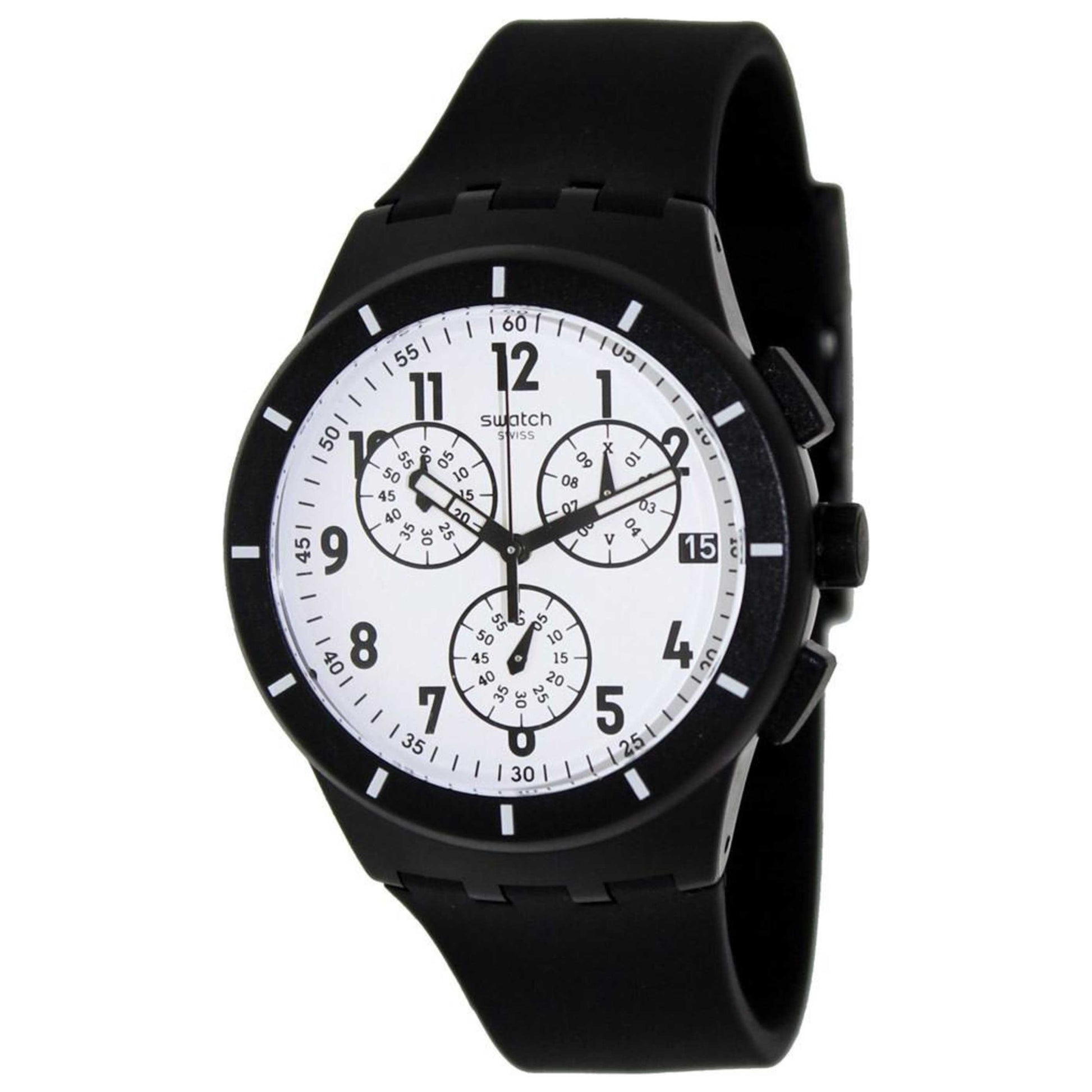 Front view of Swatch Casual Unisex Swiss Quartz (Battery-Powered) Watch 46369525903