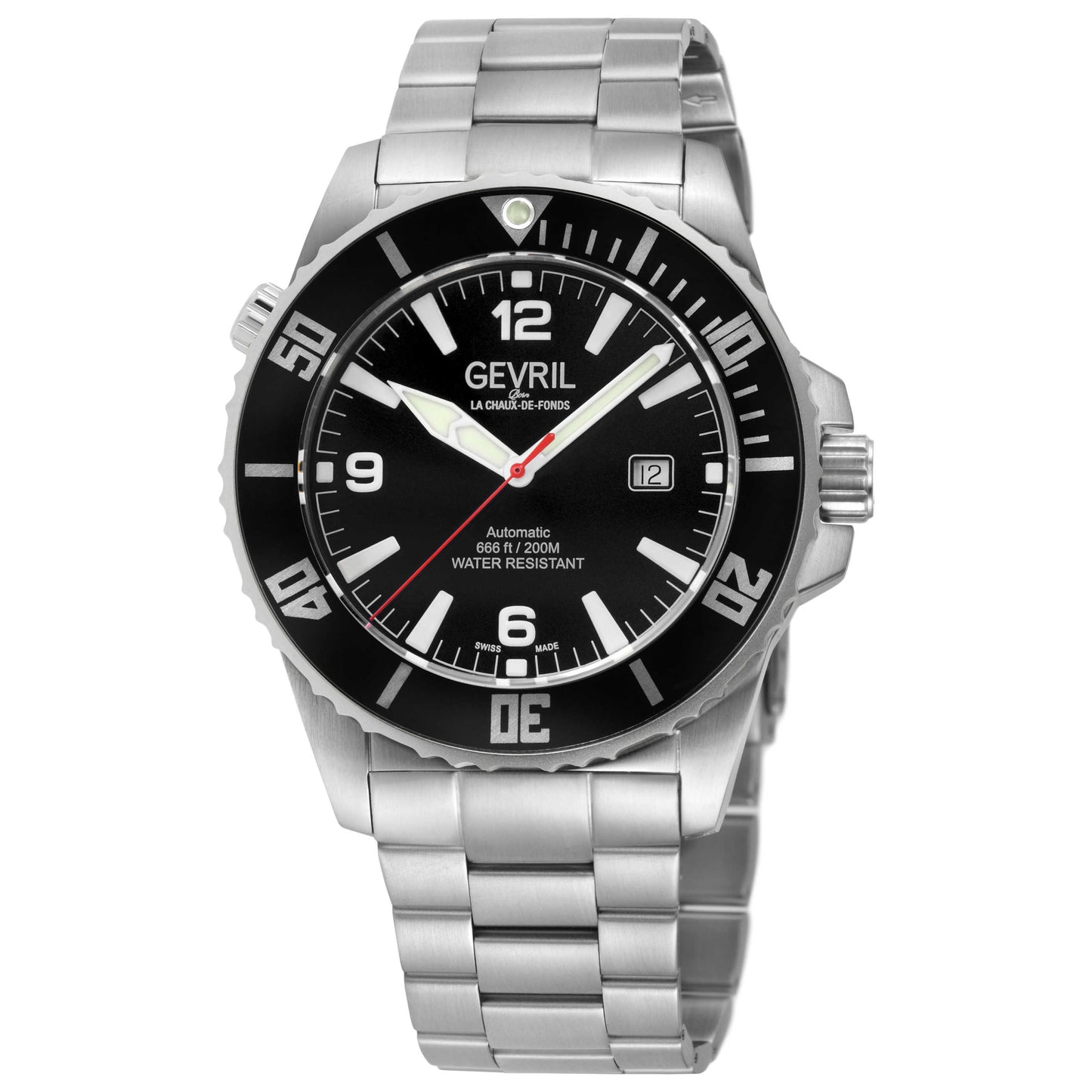 Front view of Gevril Canal Street Men's Automatic Watch 46600B