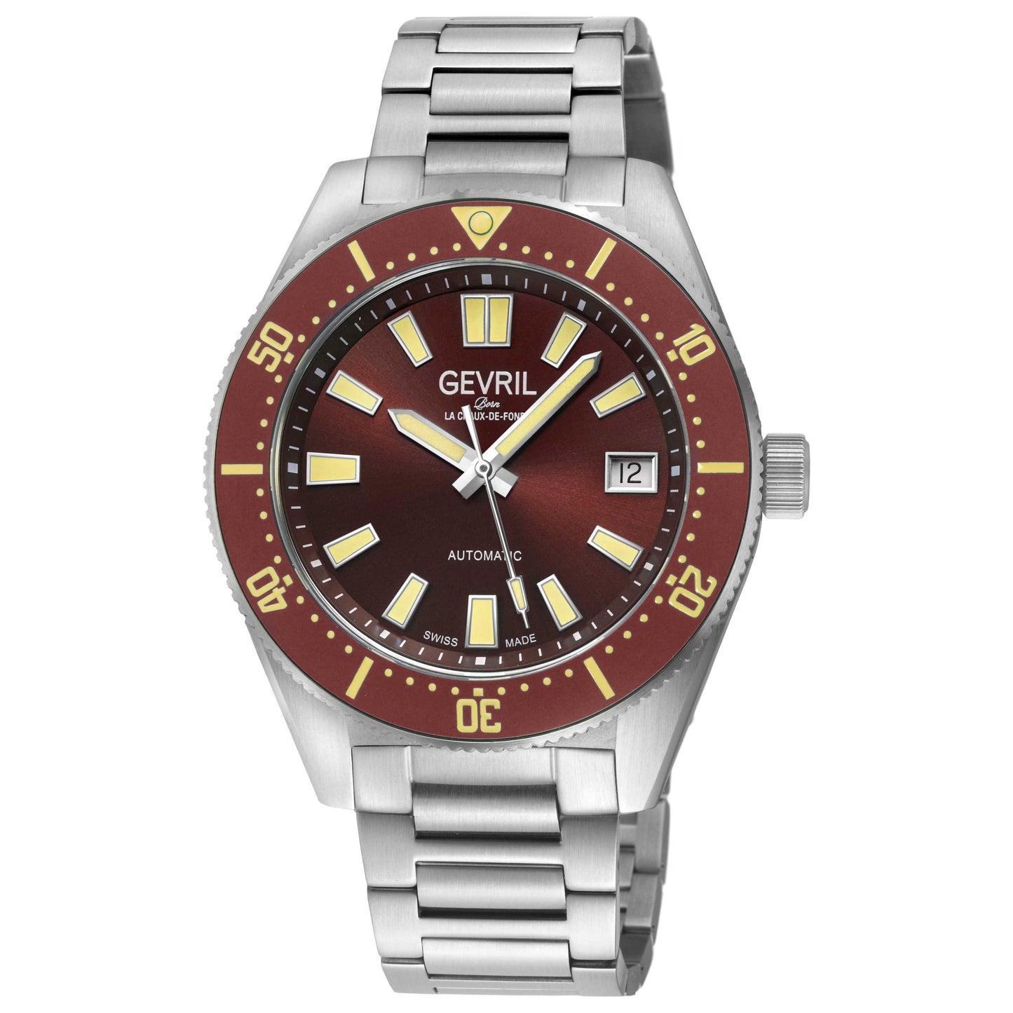 Front view of Gevril Mariner Row Men's Automatic Watch 46904B