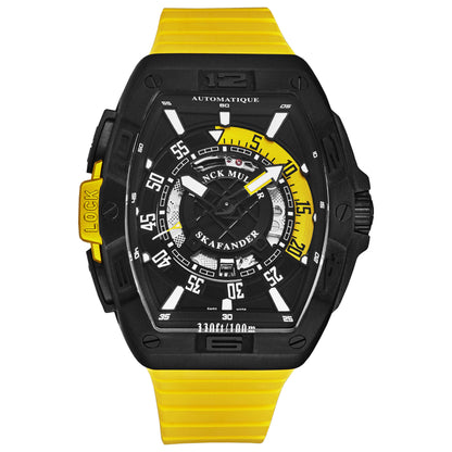 Front view of Franck Muller SkaFander Men's Automatic Watch 46SCSKFBLKBLKYL