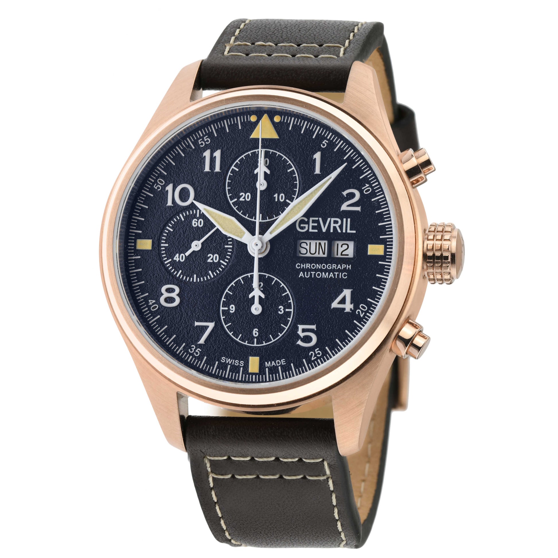 Front view of Gevril Vaughn Men's Automatic Watch 47002