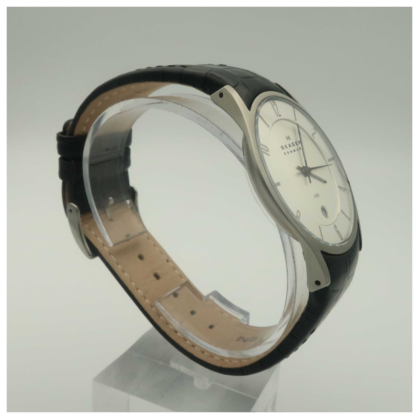 Skagen Leather Men's Quartz Watch 474XLSLC-SDV - Image #3
