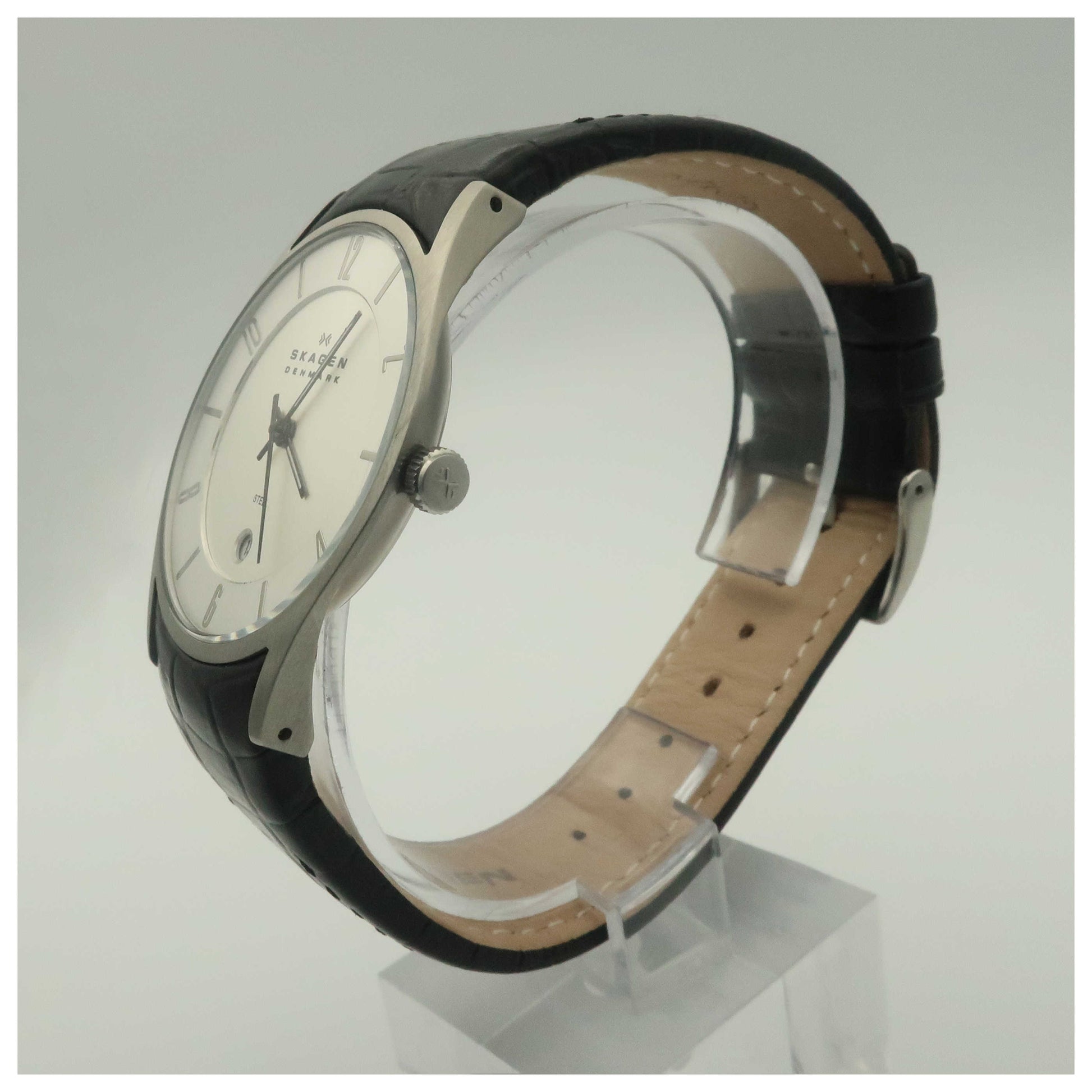 Skagen Leather Men's Quartz Watch 474XLSLC-SDV - Image #4
