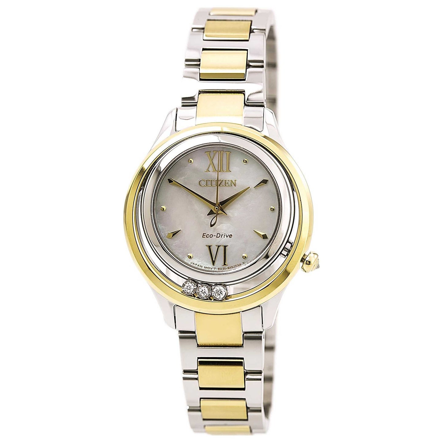 Front view of Citizen Dress Women's Solar Powered Quartz Eco-Drive Watch 47515524815