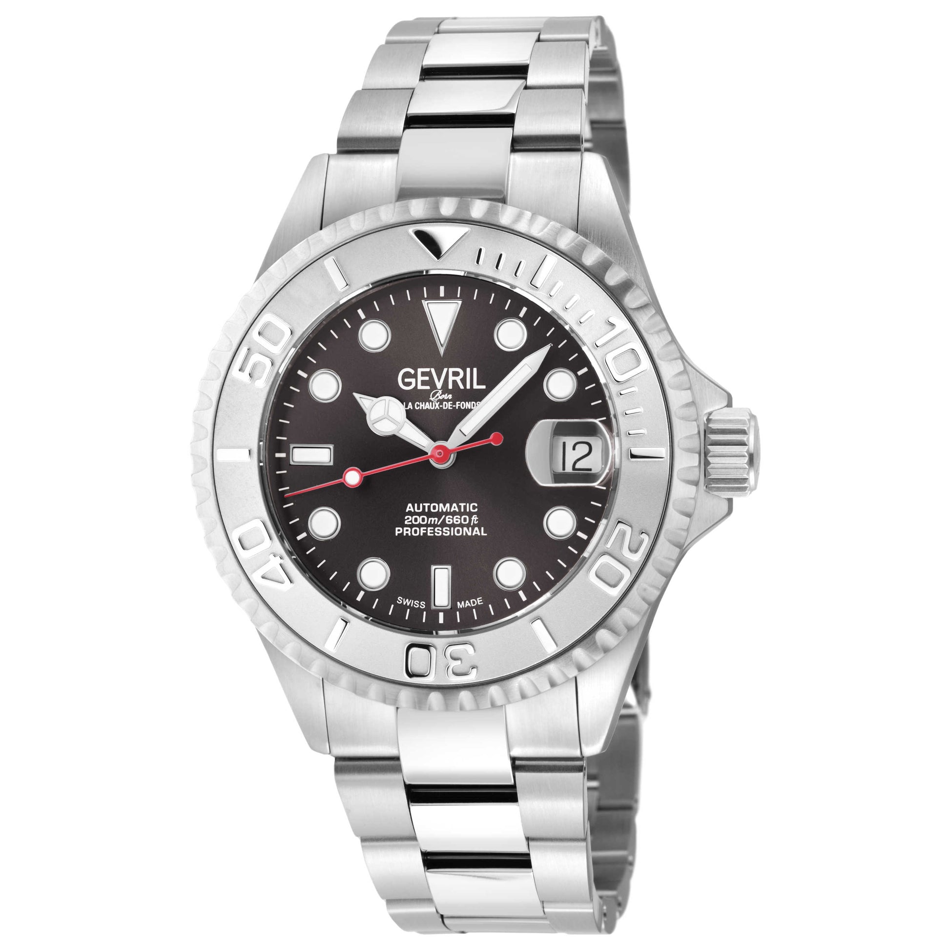 Front view of Gevril Wall Street Men's Automatic Watch 4752B