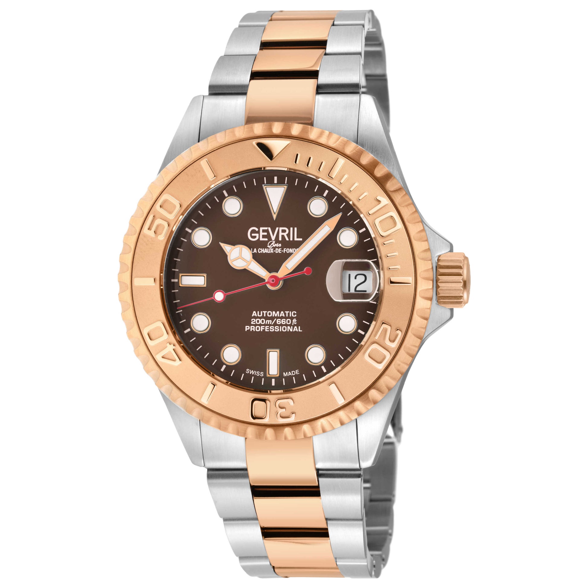 Front view of Gevril Wall Street Men's Automatic Watch 4753B