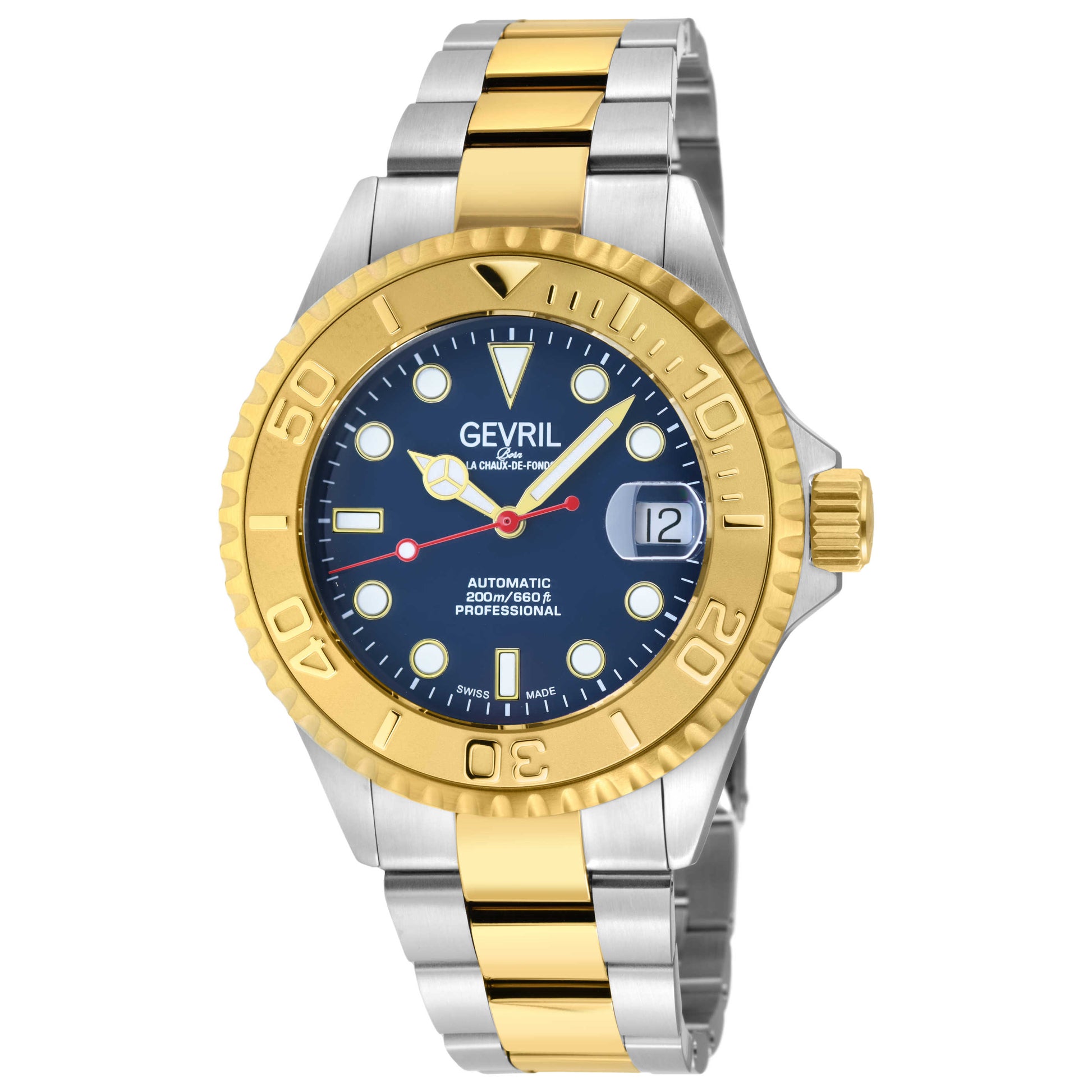 Front view of Gevril Wall Street Men's Automatic Watch 4756B