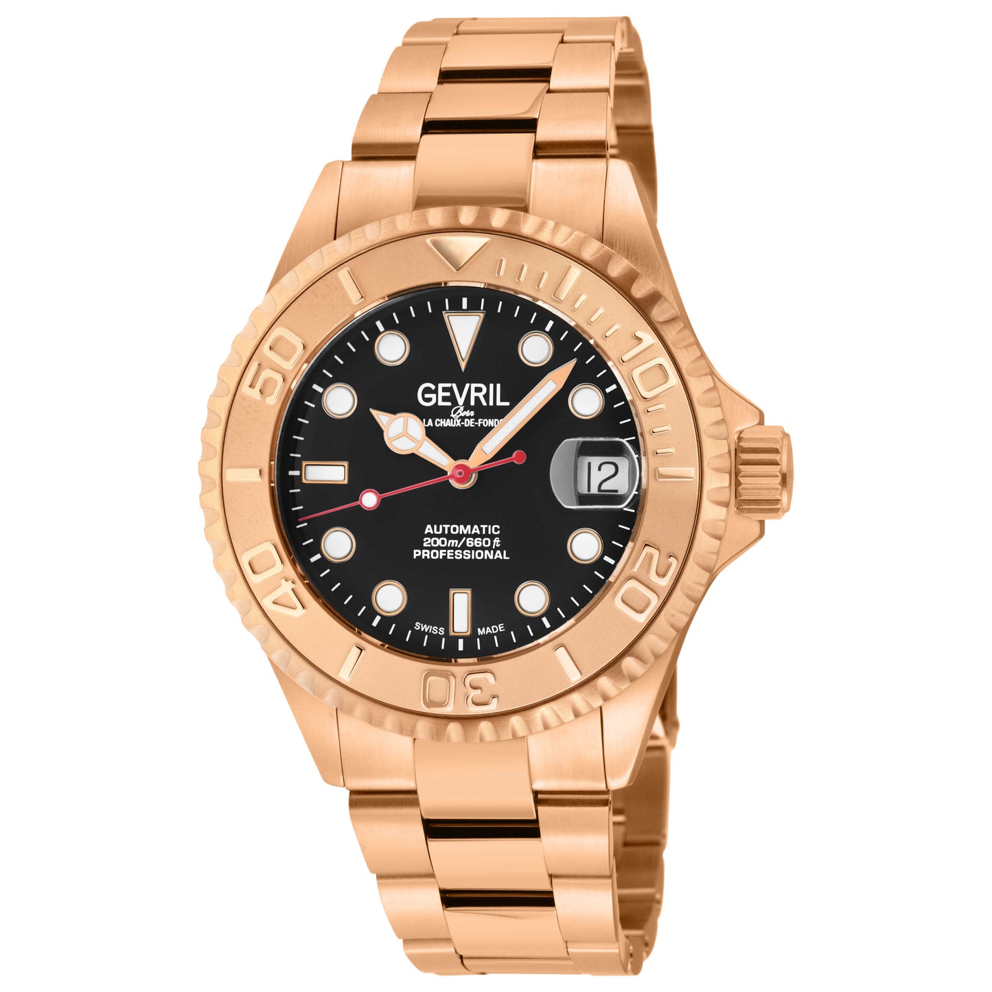 Front view of Gevril Wall Street Men's Automatic Watch 4757B