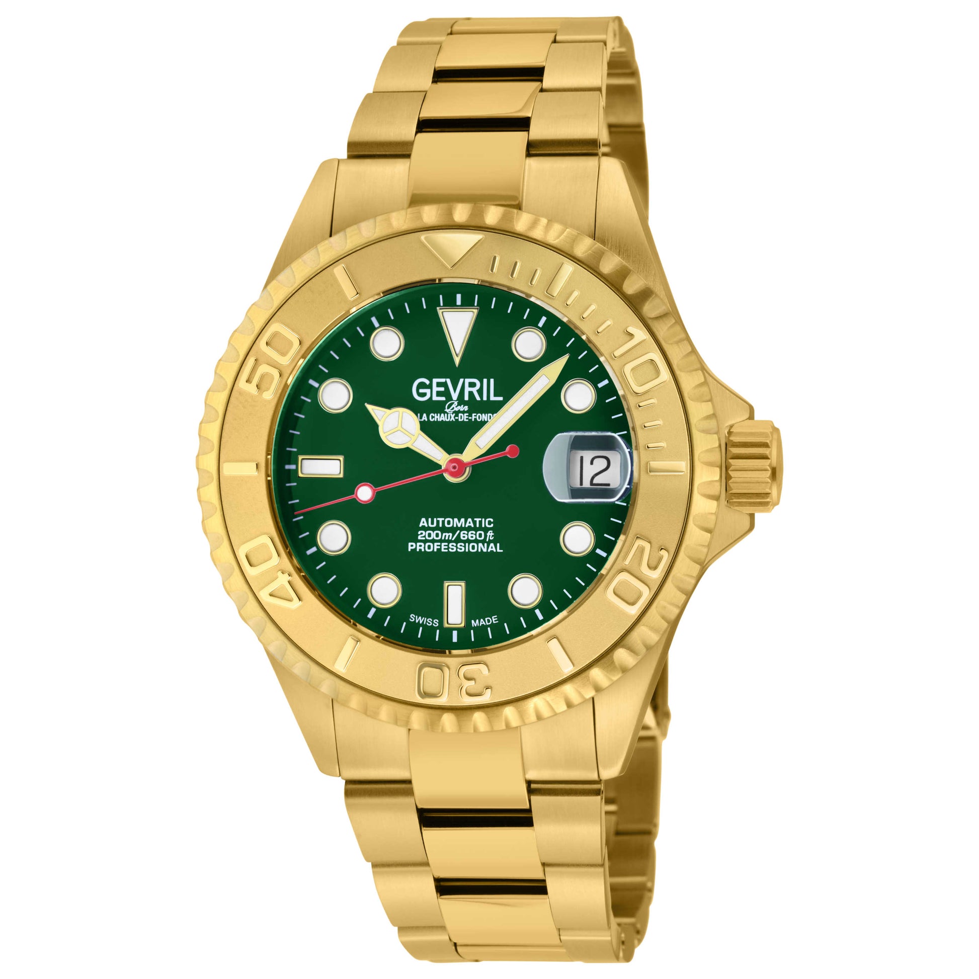 Front view of Gevril Wall Street Men's Automatic Watch 4758B