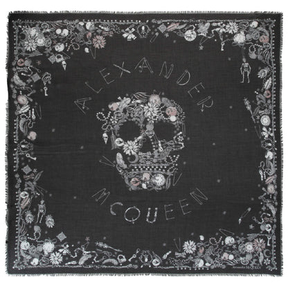 Front view of Alexander McQueen Fashion Scarves 482108-3418Q-1063-NS