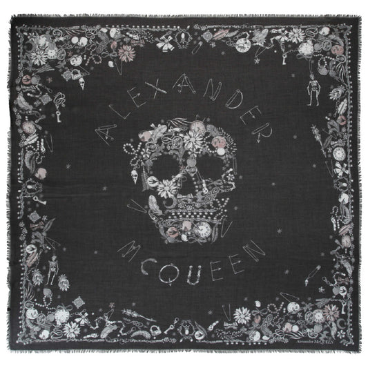 Front view of Alexander McQueen Fashion Scarves 482108-3418Q-1063-NS