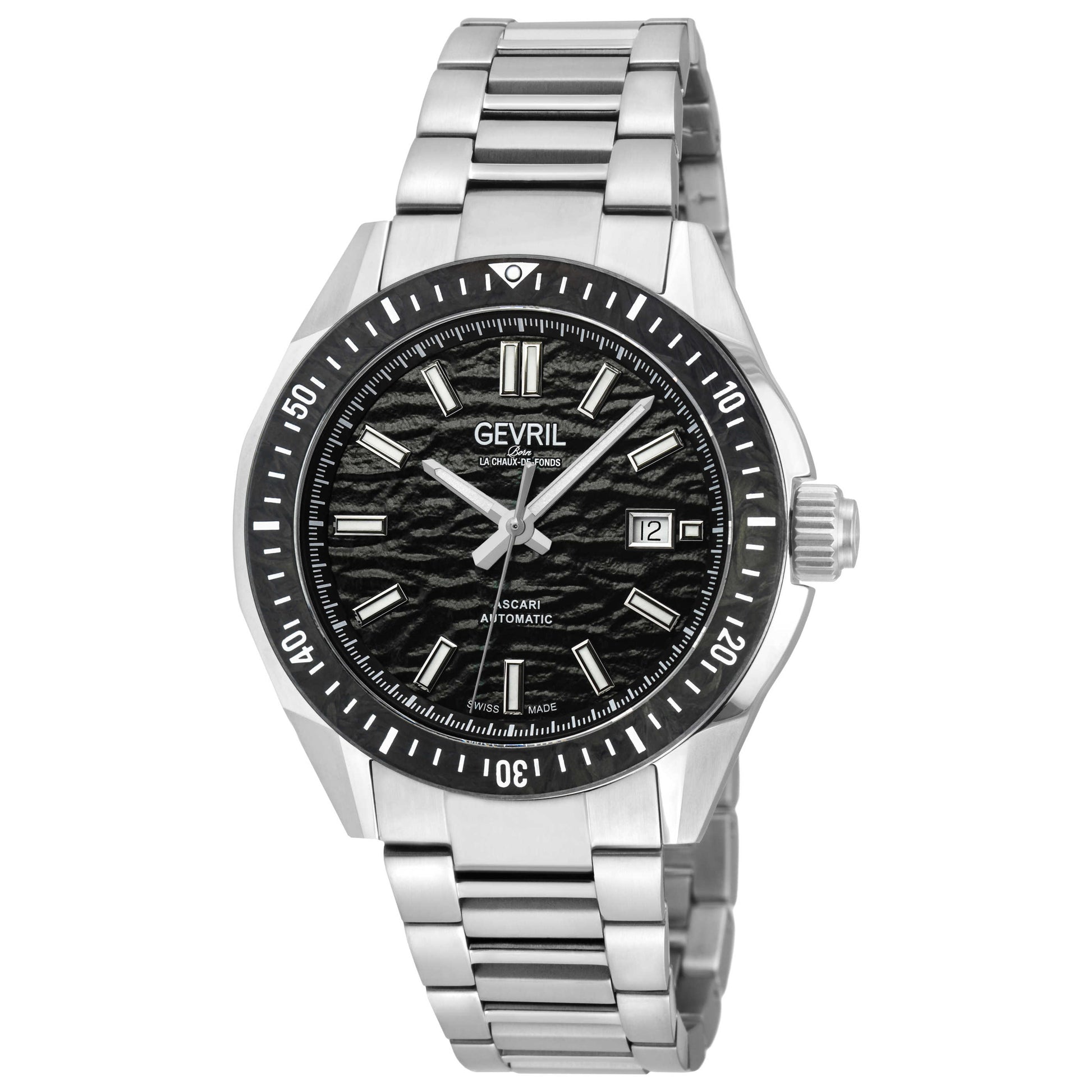 Front view of Gevril Ascari Men's Automatic Watch 48300BN
