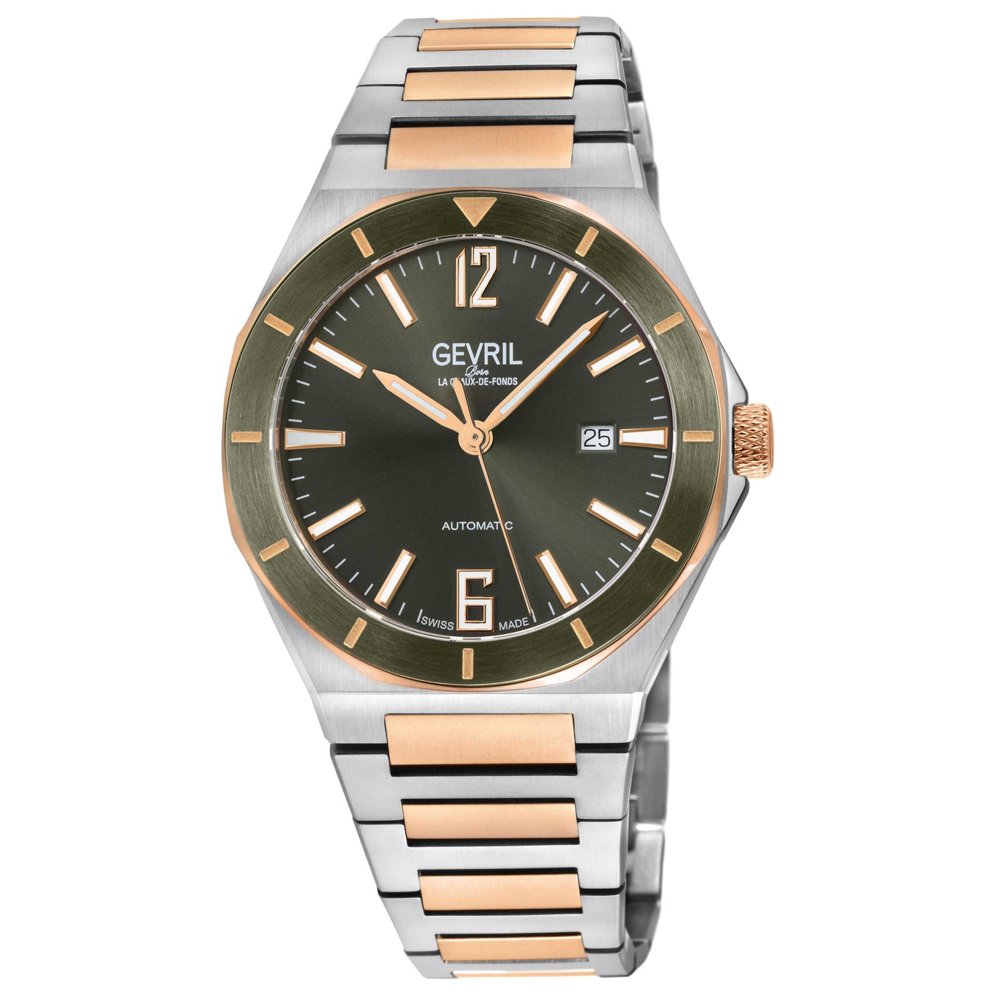 Front view of Gevril High Line Men's Automatic Watch 48405B