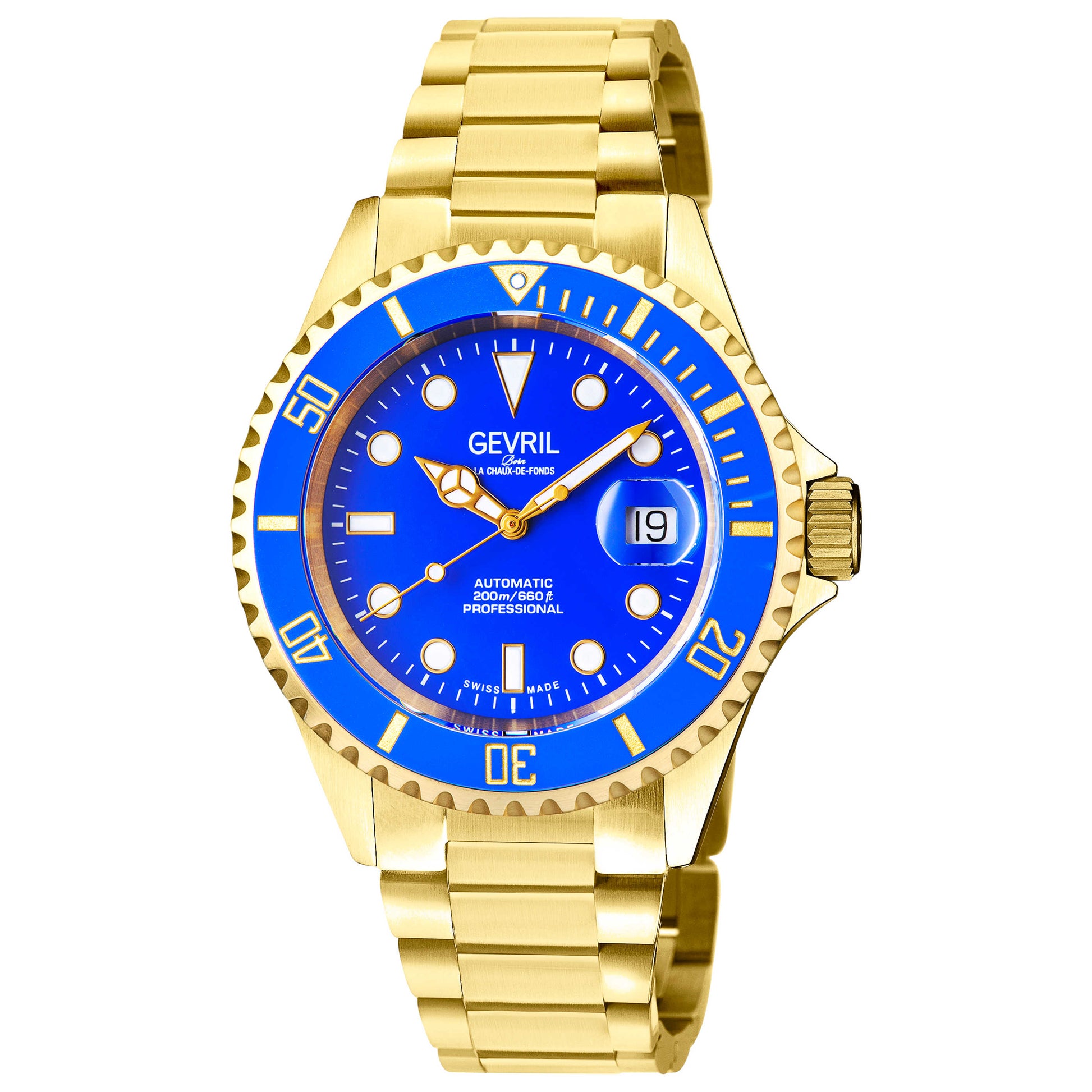 Front view of Gevril Wallstreet Men's Automatic Watch 4854A