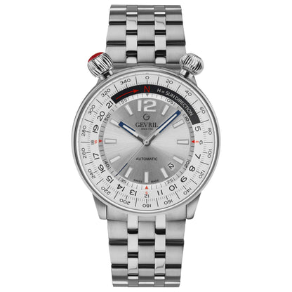 Front view of Gevril Wallabout Men's Automatic Watch 48560